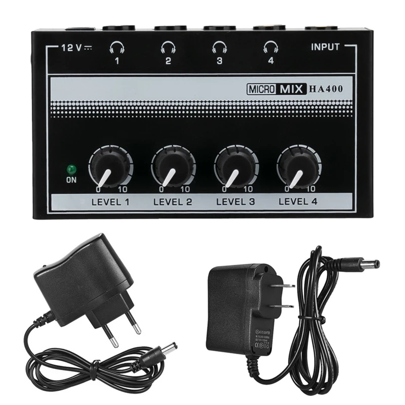 

4 Channels Stereo Headphone Amplifier Support Connecting Headphone