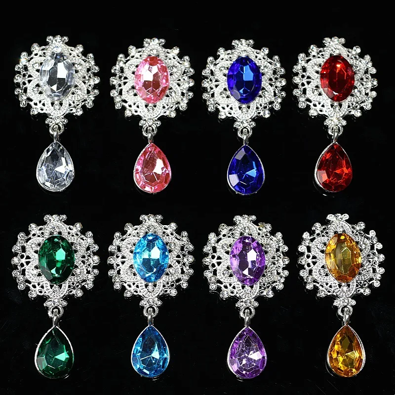 5/10 Stück glänzende Strass-Brosche, Acryl-Kristall-Anhänger, Charms, modisch, wunderschöne Hochzeitseinladung, Urlaub, kreative Dekoration