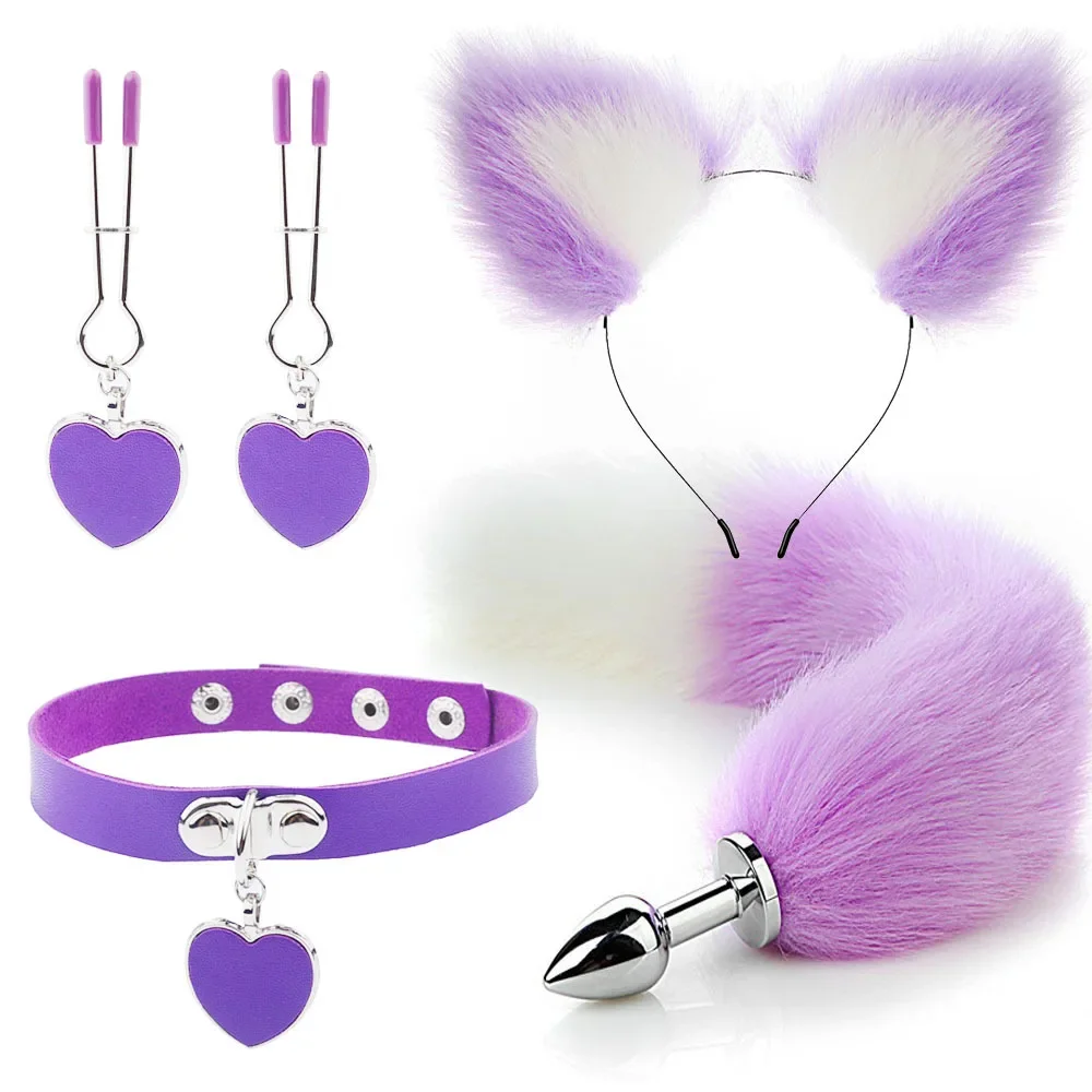 Anal Toys Fox Tail Butt Plug y Plush Cat Ear Headband With Bells anal--toys-fox-tail-butt-plug-y-plush-cat-ear-headband-with-bells