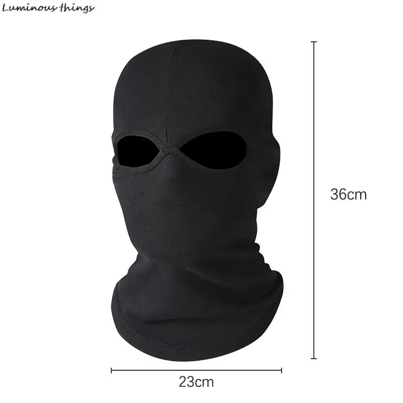 1pcs Lycra Motorcycle Full Face Mask Men Women Wargame Cycling Ski Snowboard Wind Cap Winter Warm Neck Black Bike Outdoor Sports