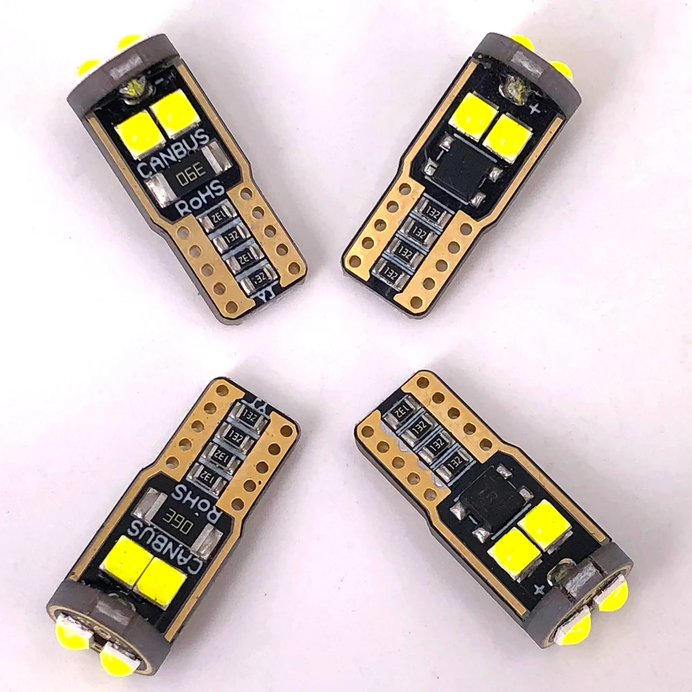 

50PCS T10 LED W5W LED Canbus Car Interior Light 194 501 6 SMD 3030 LED Instrument Lights Bulb Wedge Light No Error 12V