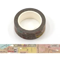 2023 NEW 1X 10M Decorative Retro Travel Japanese Washi Tape for Scrapbooking Planner Adhesive Masking Tape Cute Stationery 1
