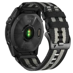 QuickFit Nylon Strap - 22/26mm Premium Replacement Band - QuickFit 26mm (Black Gray)