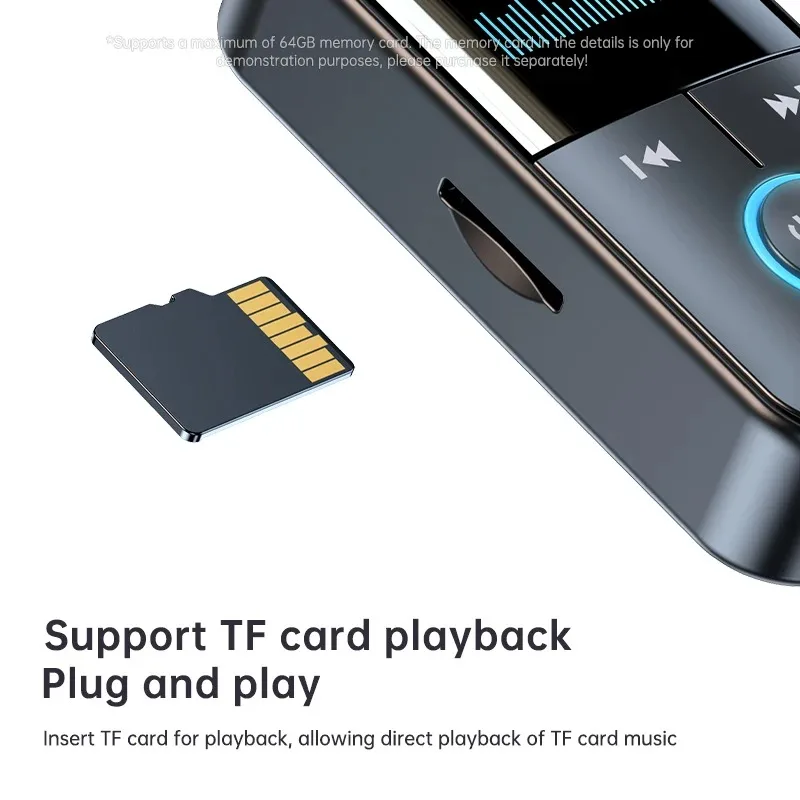 Bluetooth5.4 2 in 1 LED Adapter Transmitter Receiver For Car Music Headphone Speaker Aux 3.5mm Audio Wireless Adapter For TV PC