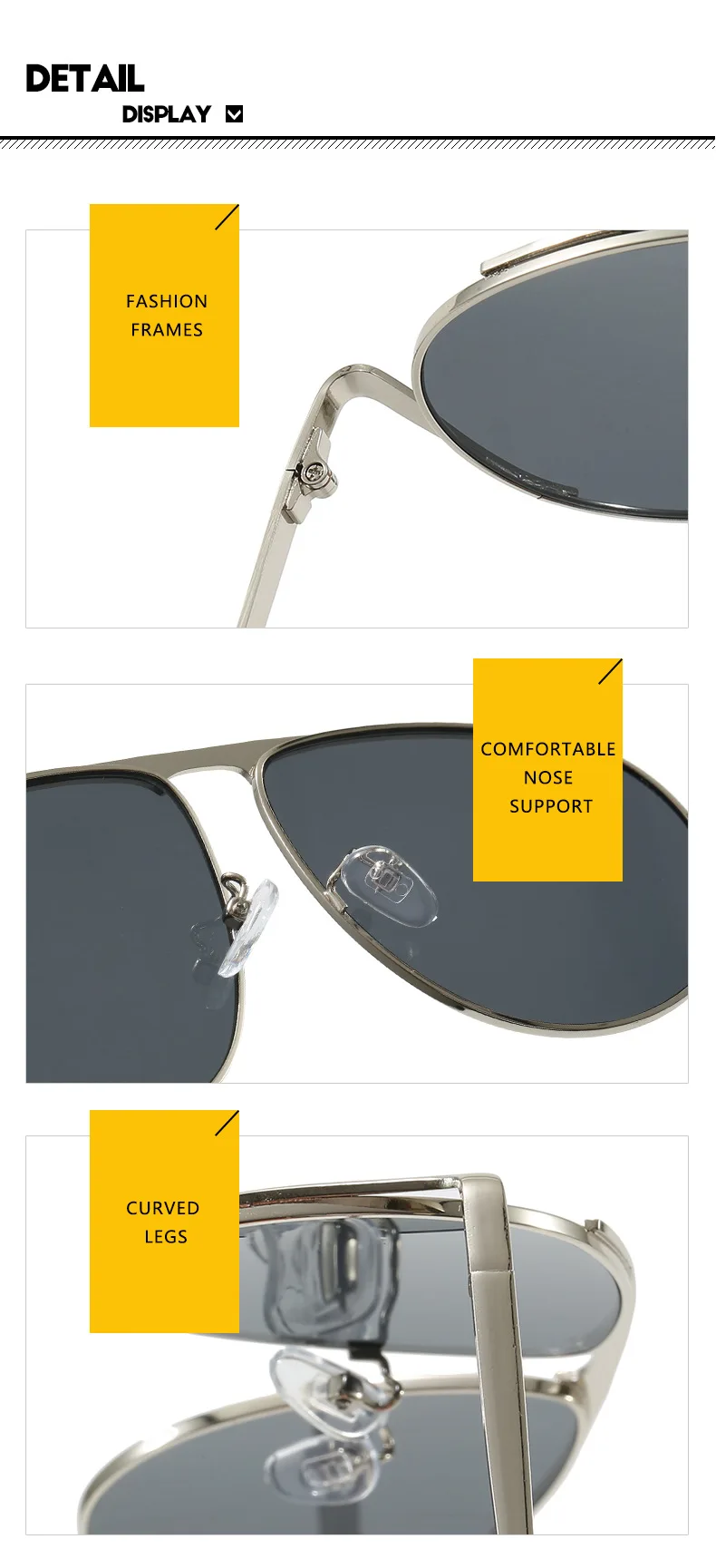 Vintage Punk Übergroße Metall-Sonnenbrille für Damen 2025 Modische Piloten-Sonnenbrille für Herren Fahrbrillen Reise-Schutzbrillen UV400-Schutz – Detail 14
