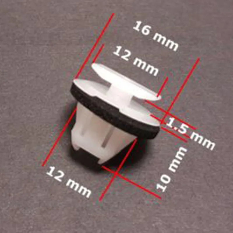 

New Sale 2018 Durable High Quality Rivets 9mm Trim Plastic Wing Moulding 12mm x 6mm Arch Surround Black+White Car