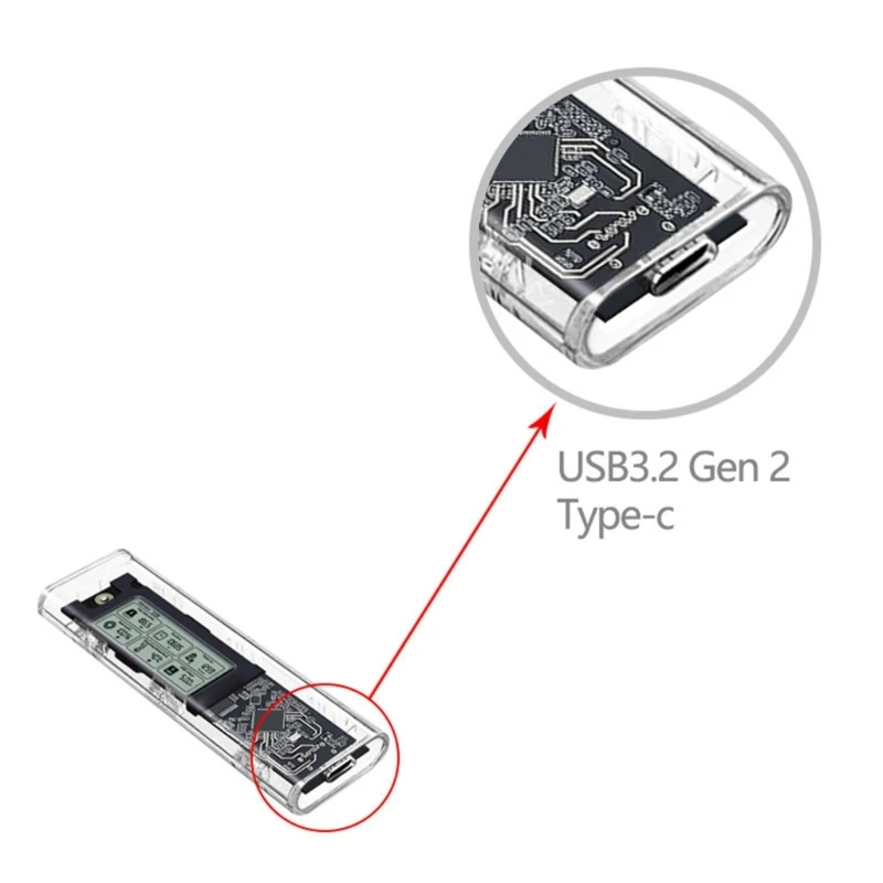 20CB ο NVME 2280 SSD ̽  NVME/NGFF ϵ ũ Ŭ ̽ ڽ TypeC 10Gbps