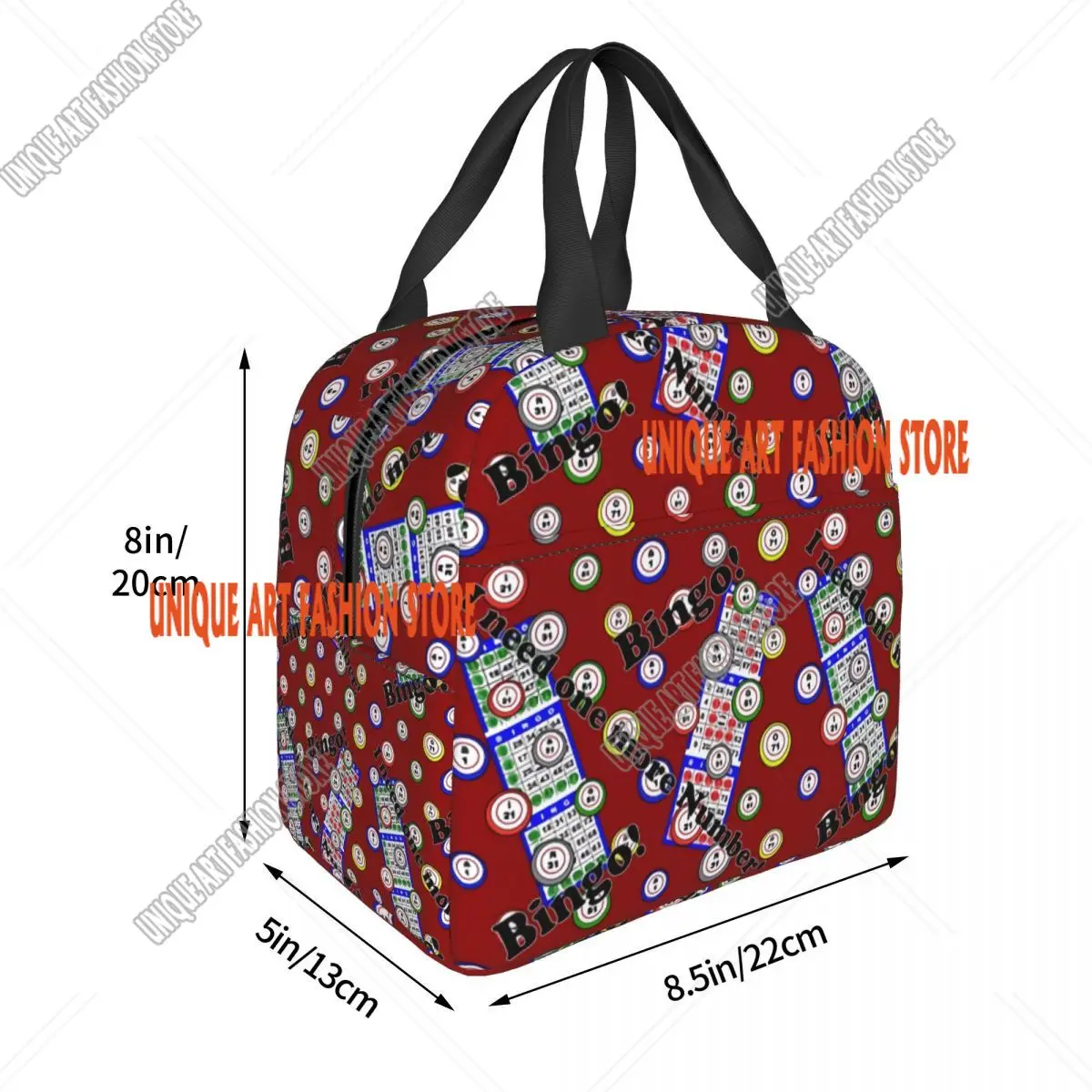 Play Bingo Game For Bingo Players Insulated Lunch Bag Women Resuable Cooler Thermal Lunch Tote Office Work School