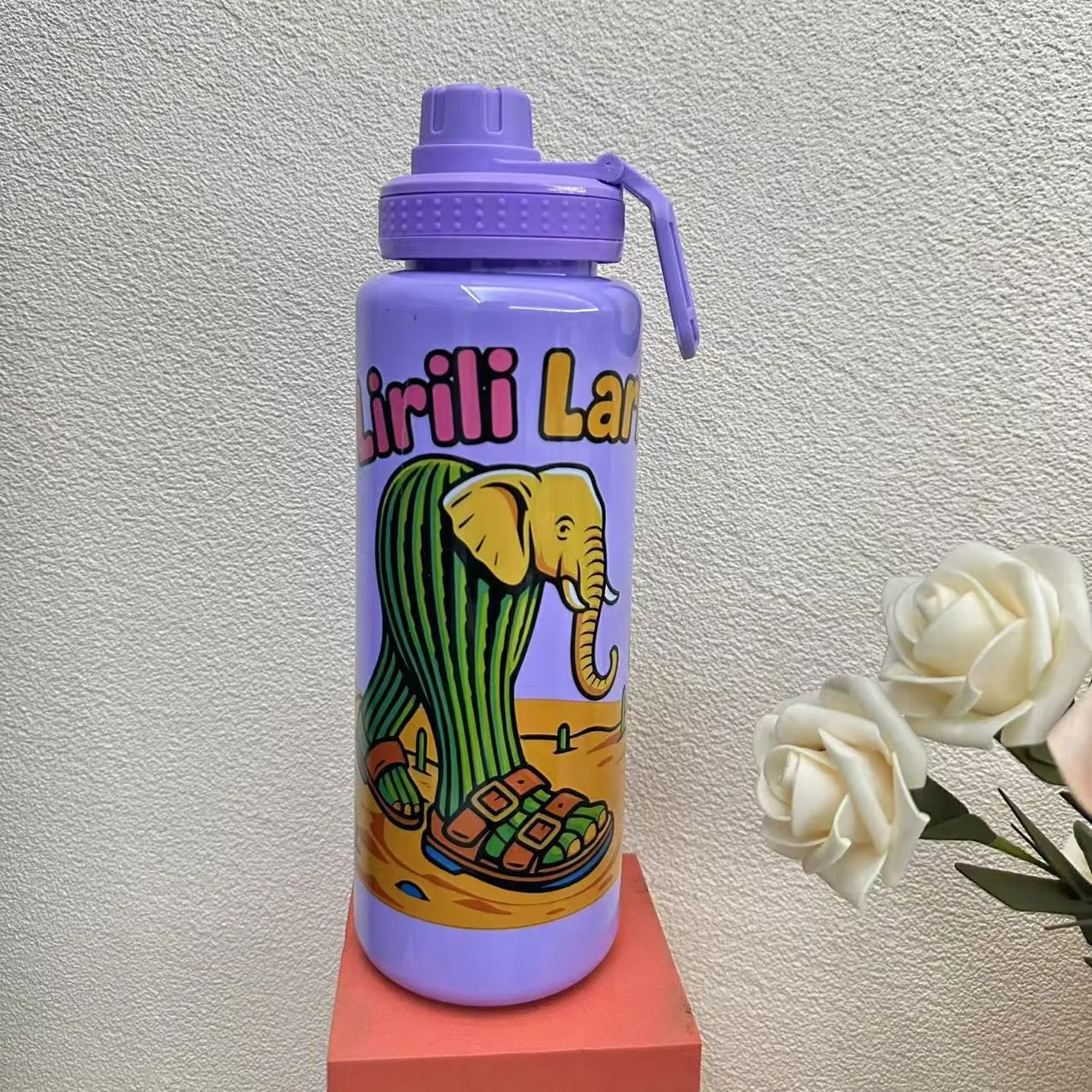 Tralalero Tralala Cute Anime Water Bottle - Sporty Hydration Mug for Halloween & Christmas Gifts