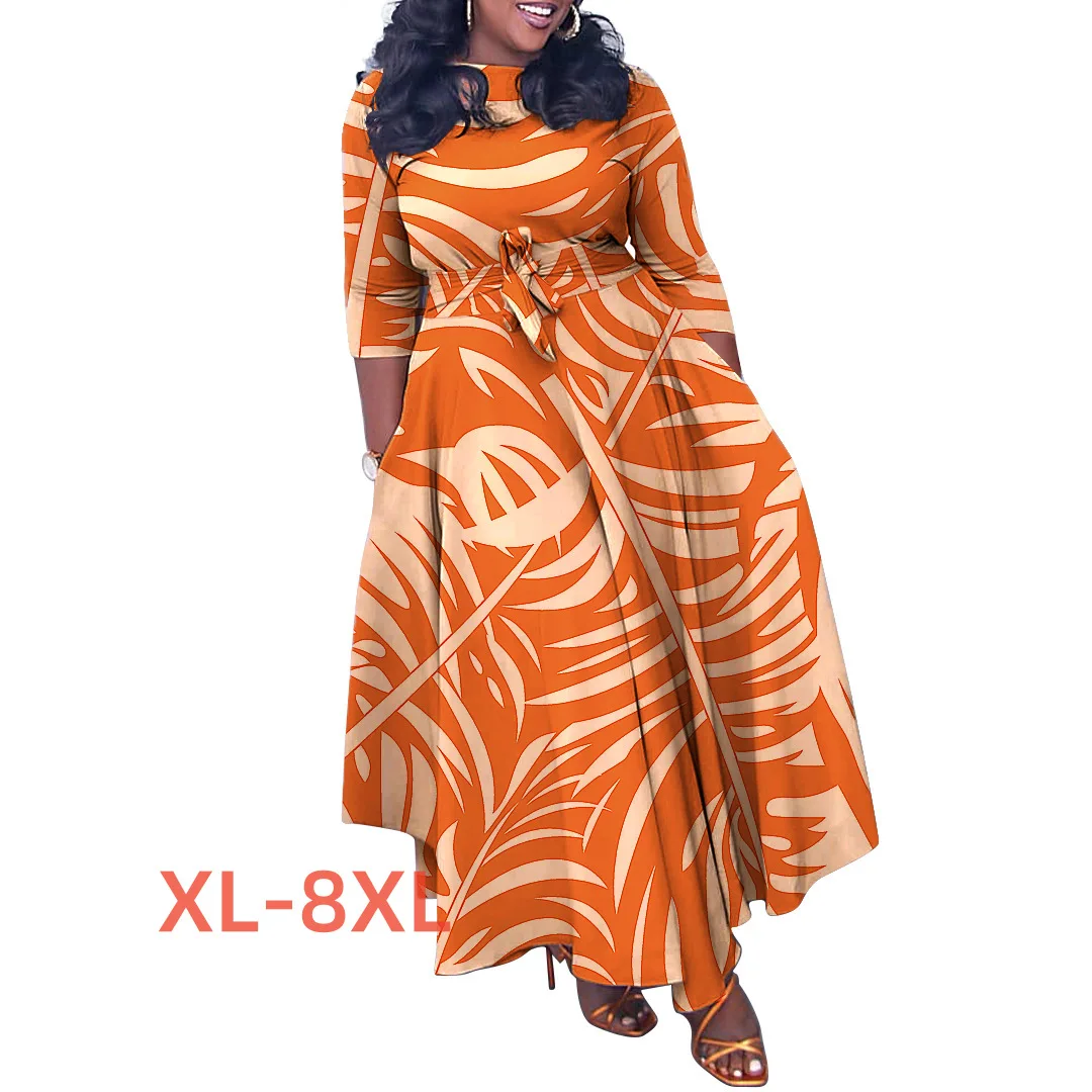 

Plus Size 4XL 5XL 6XL 7XL 8XL Women's Autumn/Winter New Fashion Style Lace up Large Dress