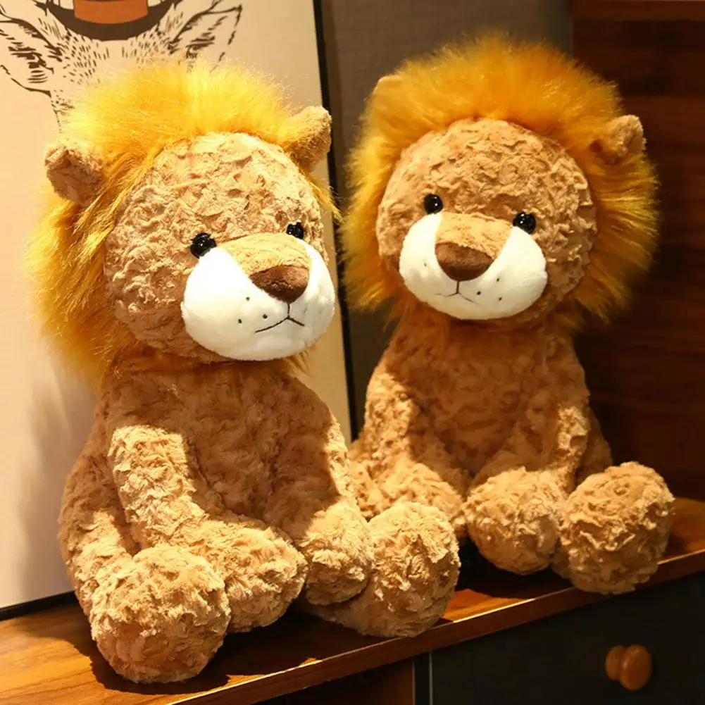 

Кукла-Лев, мягкая плюшевая игрушка-Лев для детей и взрослых, мультяшная мягкая сенсорная комфортная набивная подушка, Пушистый подарок для обнимания, пушистая игрушка-Лев