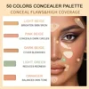 50 Colors Professional Makeup Concealer Palette with Brush Black Eye Circle Correction Facial Long Lasting Contouring Cosmetics 4