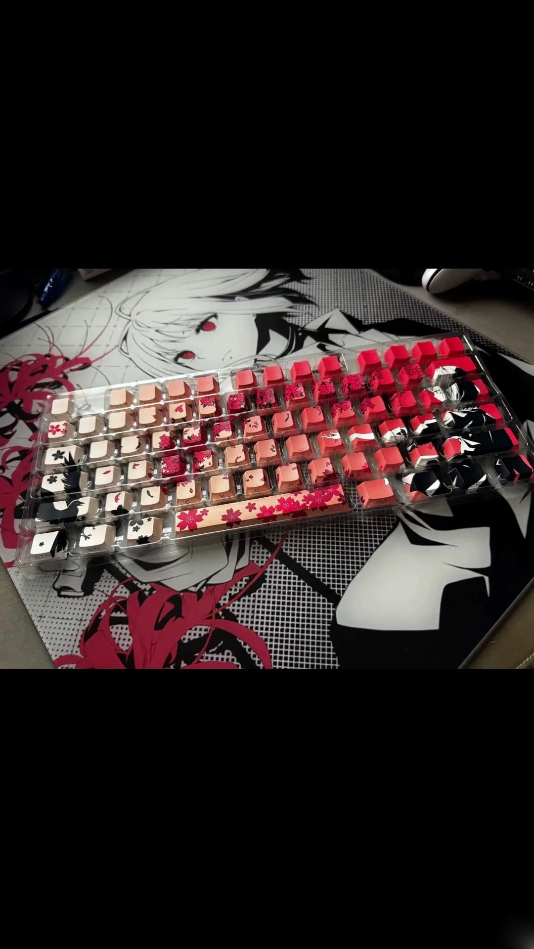 DIY customization replica Raven Sakura keycap PBT keycaps Cherry height 