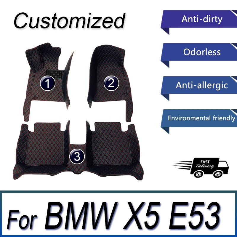 

Автомобильные напольные коврики для BMW X5 E53 2004 2005 2006 2007, индивидуальные автомобильные накладки для ног, чехол