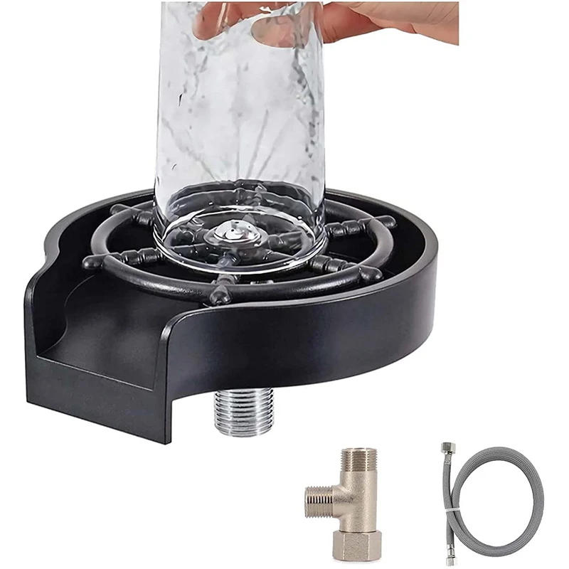 Lavadora de vasos de vidrio de alta presión, grifo automático, enjuagador  de Bar, utensilios de cocina, cerveza, leche, té, limpiador de vasos,  accesorios para fregadero