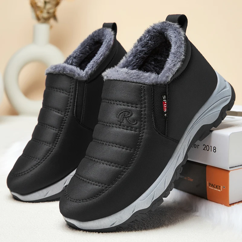 

New Winter Boots Thickened Snow Boots Warm and Comfortable Velvet Lining Thickened Non-slip and Wear-resistant Men's Style