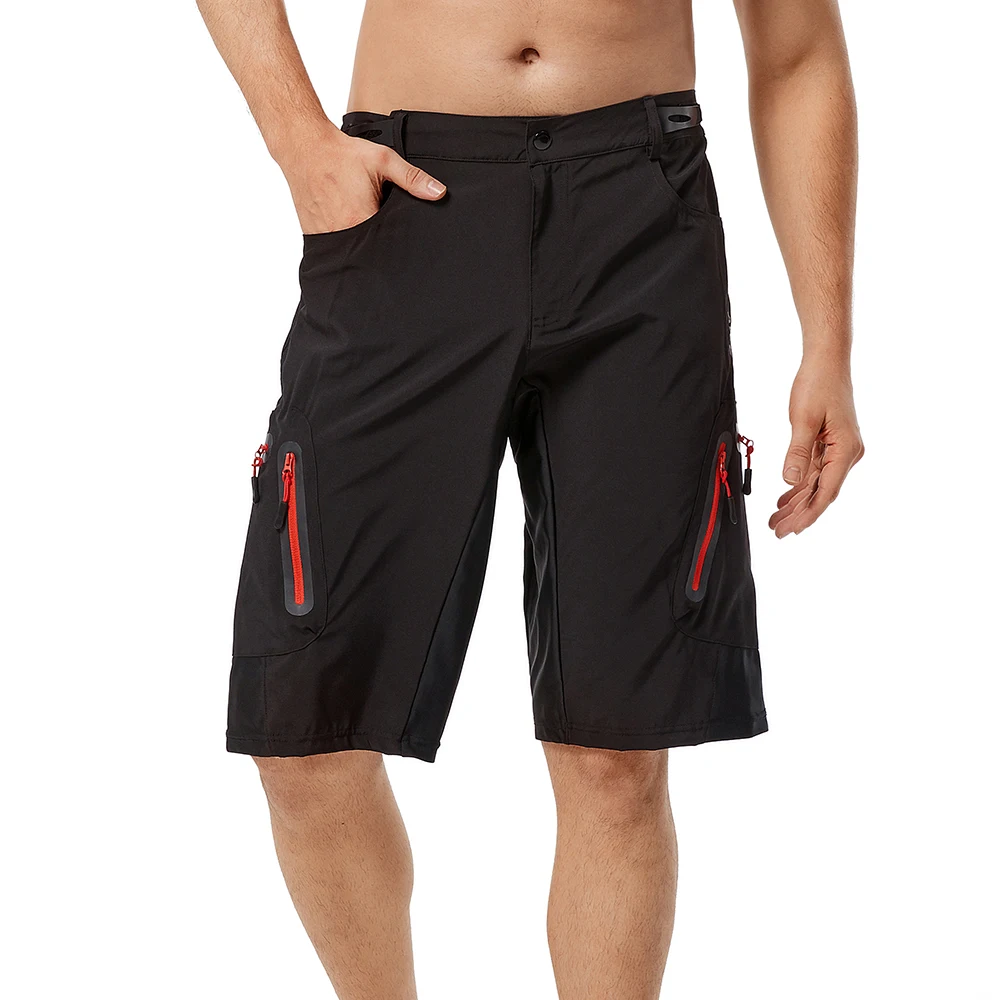 WOSAWE Men's MTB Shorts Loose Fit Bike Shorts Outdoor Sports Water Resistant Cycling Shorts no pad Quick Dry