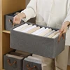 Clothes Organizer Trousers Clothes Jeans Storage Box Toy Snacks Sundries Organizer Multifunctional Cosmetics Folding Fabric Box 3