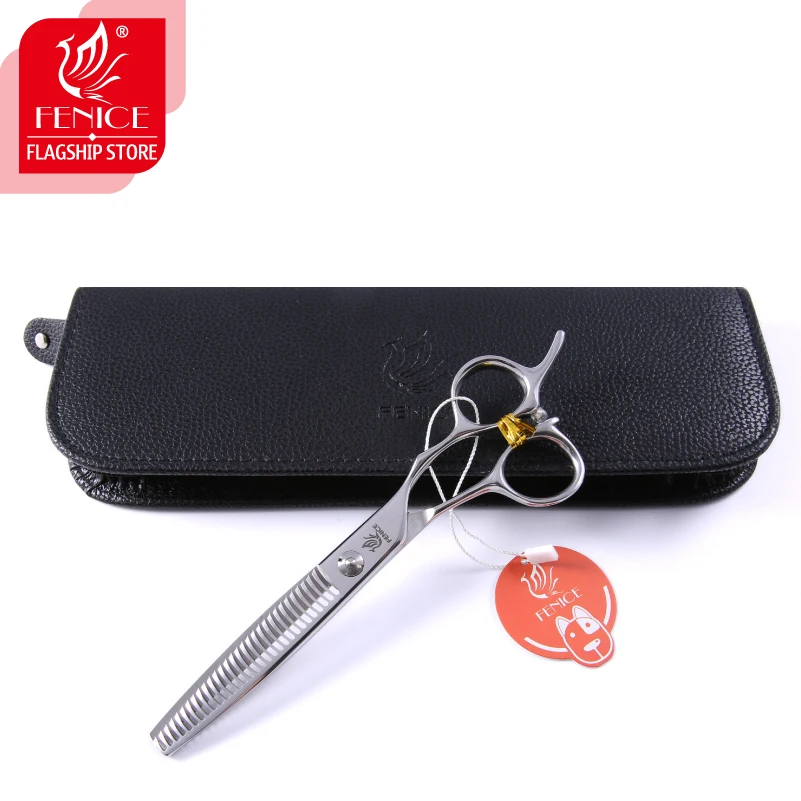 Fenice Professional Japan 440c 6.5/7.0 인치 애완견 손질 가위 가위 이빨 블레이드 가위 가위 속도 약 35%