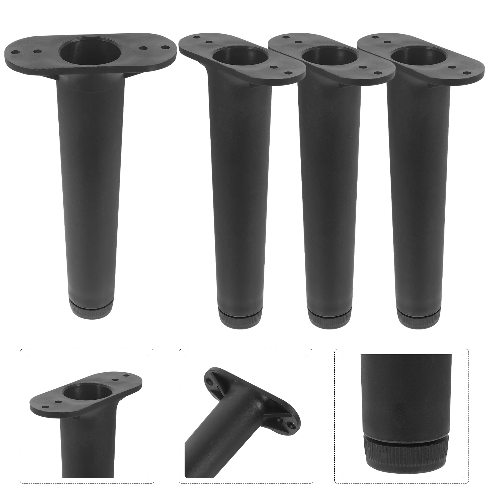 4 Pcs Bed Support Frame Bases Metal Legs Height Adjustable for Center Furniture