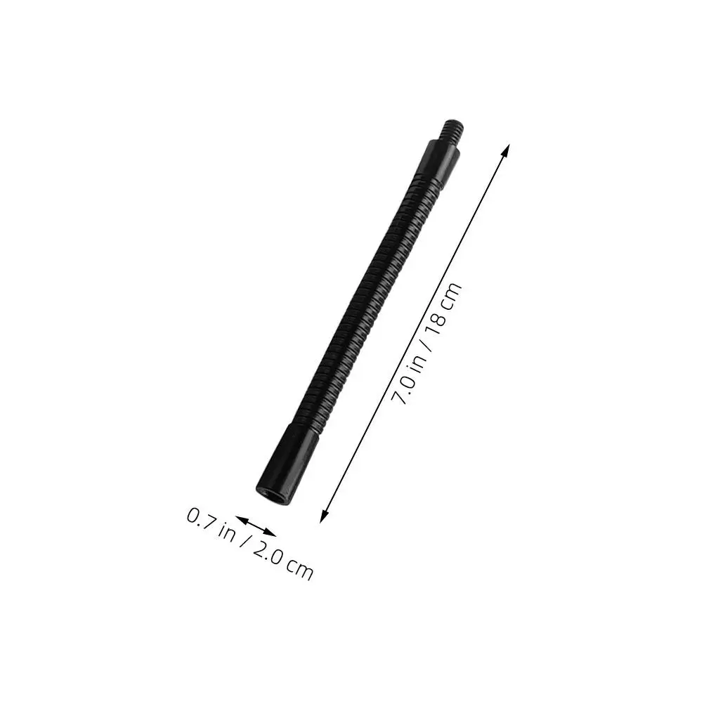 2Pcs 블랙 메탈 구즈넥 마이크 스탠드 연장 호스 18Cm 무대 사용을 위한 정밀 조절 가능한 유연한 마이크 암