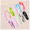 6Pcs/Set Watercolor Floral Print Clear Nail Blooming Gel Polish Kit Spring Colorful Semi Permanent Soak Off UV Art Gel Varnish 4