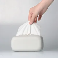 Silicone Tissue Box Kitchen Bathroom Home Office Storage Boxes Desktop Napkin Holder Dispenser Case 1