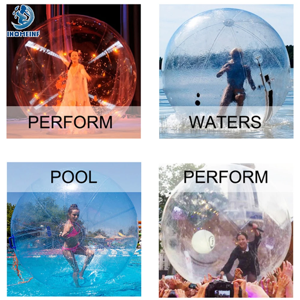 Diameter 1.2-2.5m Water Walking Balls (Support DIY Size) PVC Inflatable Water Walking Ball Toys For Children Birthday GIft