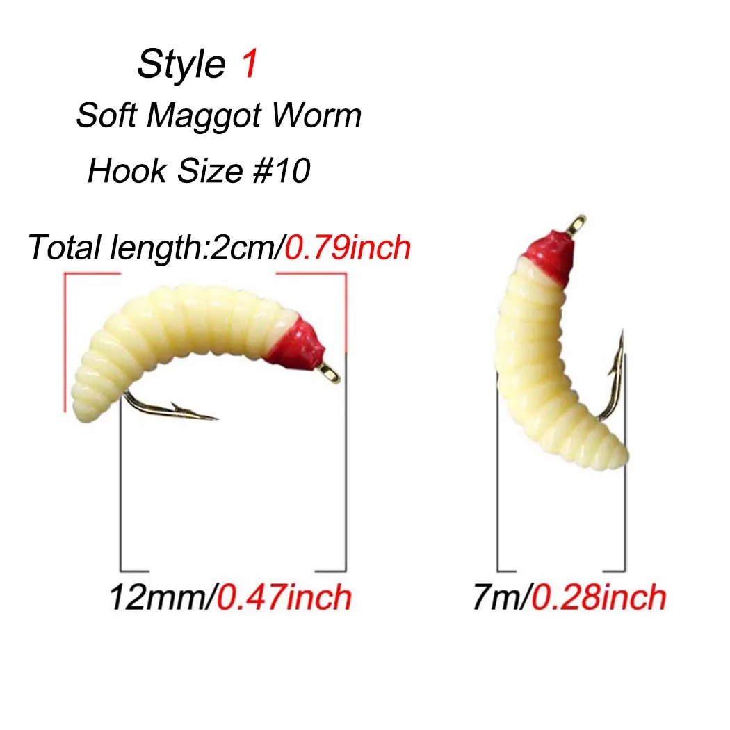 1Pieces Brass Bead Head Fast Sinking Nymph Maggots Bug Worm Flies Trout Fly  Fishing Lure Bait - AliExpress