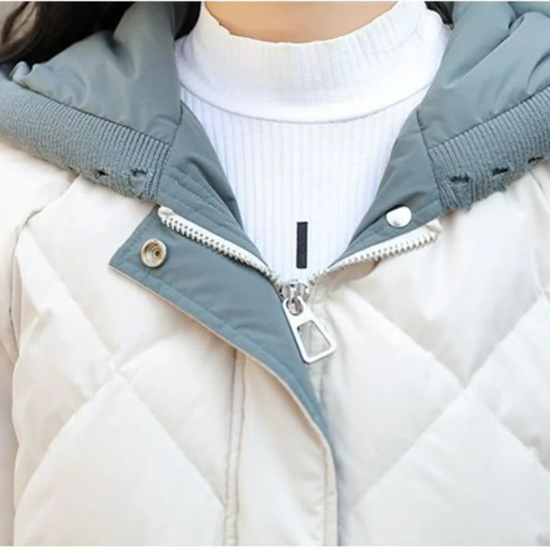 2023 New Women Down Jacket Winter Coat Female Keep Warm Thick Parkas Short Loose Outwear Fashion Age Reduction Hooded Overcoat