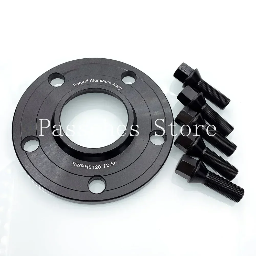 2개 12mm 휠 스페이서 + 엑스트라 롱 러그 볼트 PCD 5x120 CB 72.56mm M12x1.5 콘/볼 시트