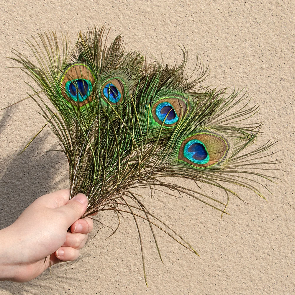 Real Big Eyes Peacock Feathers 25-65CM for Wedding Home Table ...