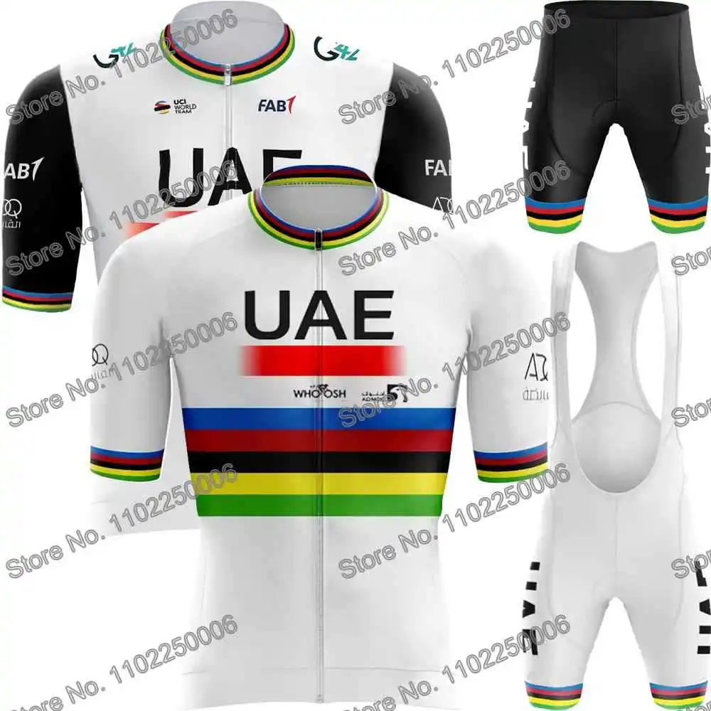 UAE Team Cycling Jersey Set Cycling Suit Cycling Shirt Cycling Jersey Men Women Summer Road Bike MTB Bib Shorts