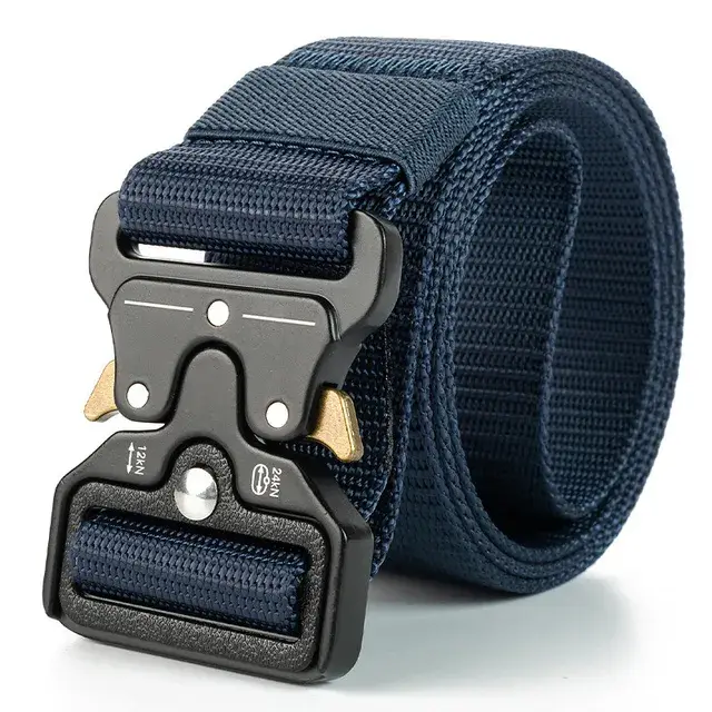 Red Ears Plastic buckle tactical belt men's multifunctional military fan canvas belt outdoor faux nylon training waist belt - Image 20
