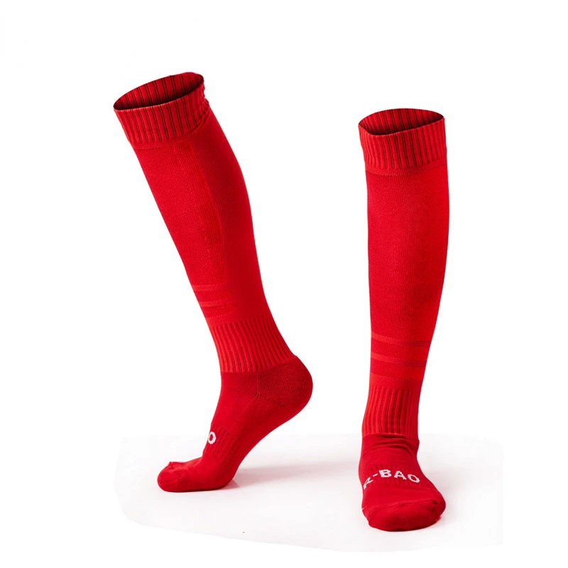 Knee High Soccer Socks Team Sport Cushion Socks For Kids Youth Men