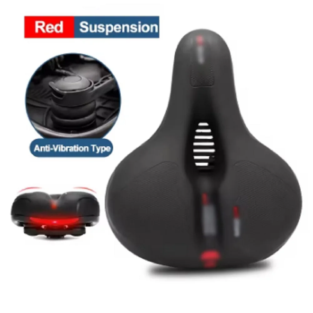 Bicycle Saddle Reflective Shock Absorbing Hollow Bike Saddle MTB Bicycle Seat Breathable Rainproof Cycling Road Mountain Cycling Accessory