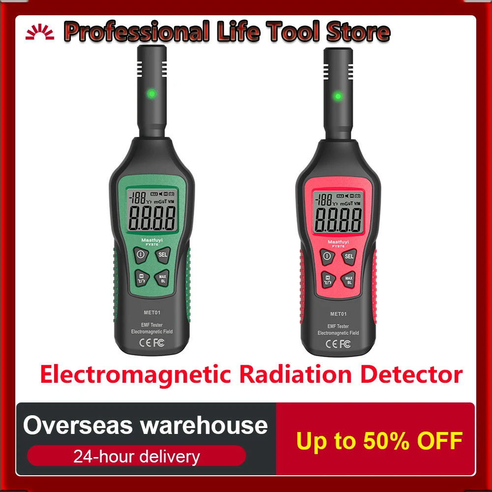 FUYI Radiation Dosimeter EMF Meter Electromagnetic Radiation Detector Household High Precision Wave Tester Monitor
