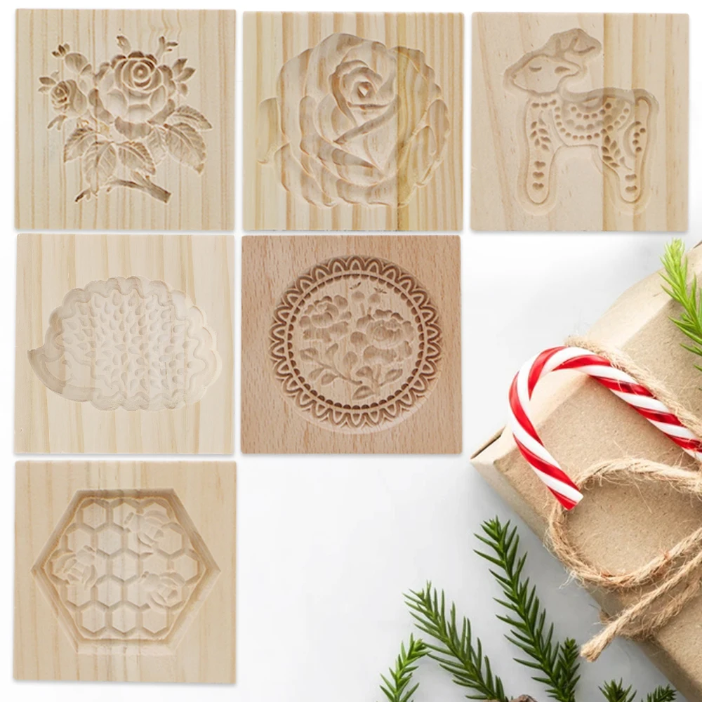 Plant Flower Acrylic Cookie Embosser Cake Design Pastry and Bakery Tool Biscuit Cake Decorating Accessories Embossing Die Stamp