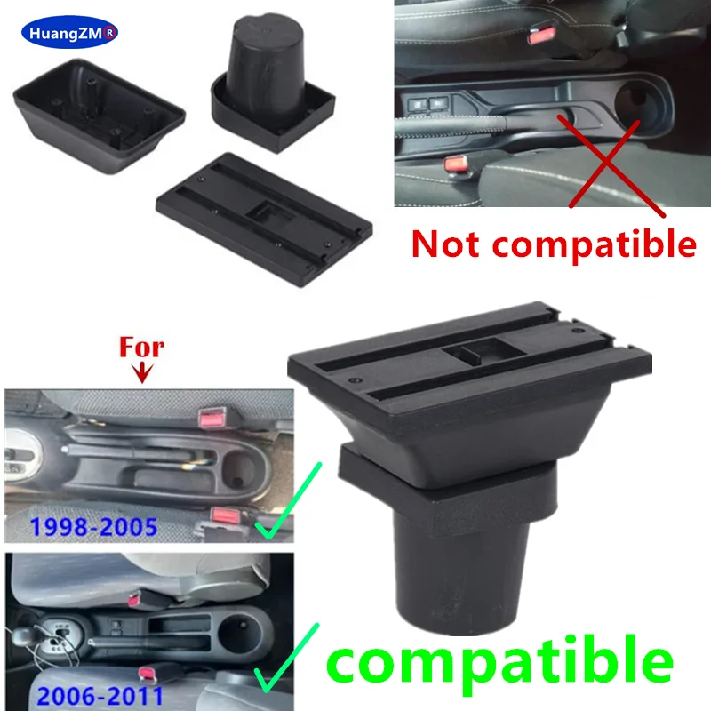 Accoudoir Central Voiture Pour Toyota Yaris / Vitz 5 Portes 1998-2011 - Avec Ports USB, Rangement Et Design Ergonomique - 7