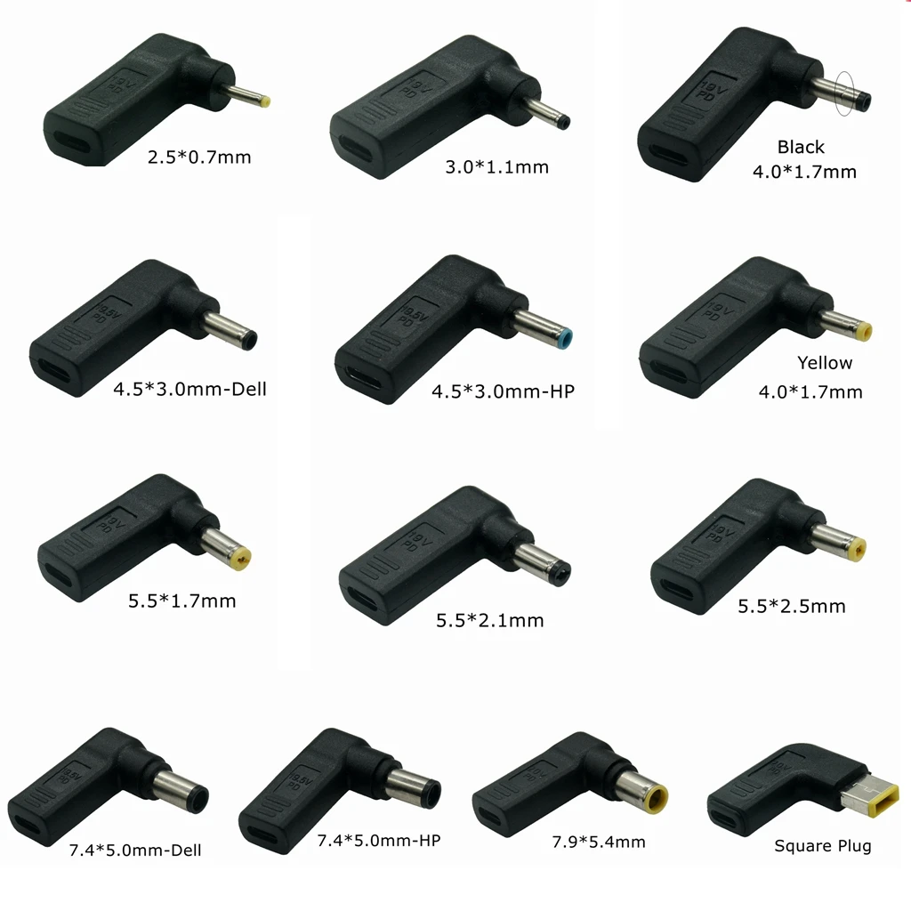 

Адаптер питания для ноутбука, разъем постоянного тока, USB Тип C, разъем «Мама»-«папа», конвертер для ноутбука Hp, Dell, Asus, Acer, Lenovo