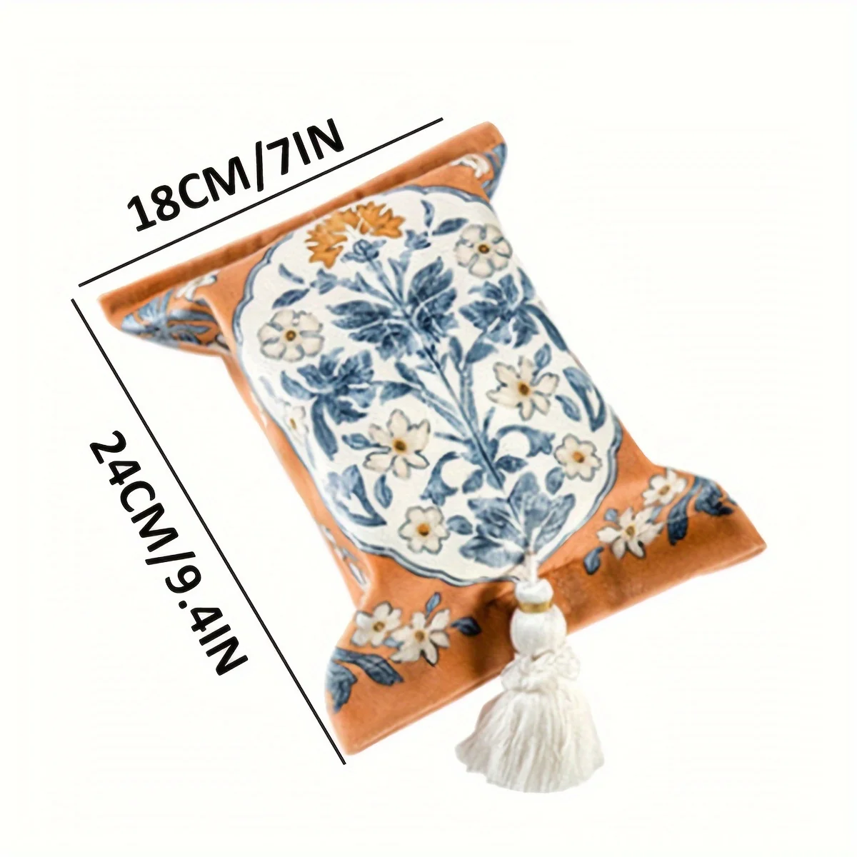 Tissue Paper Storage Box Retro Home Bedroom Multi-purpose Tassel Oriental Style Tissue Box for Living Room Car Bathroom 5