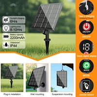 Kit de boîte de commande de guirlande solaire, panneau de batterie au Lithium pour guirlande lumineuse LED 24V, 8 Modes de Flash, charge cc avec télécommande 6