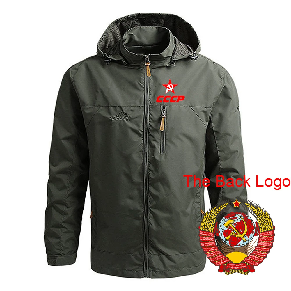 USSR Soviet Union 2023 Spring and autumn new style CCCP Russian Men Casual Windbreakers Coats Jackets Male Clothes Streetwear