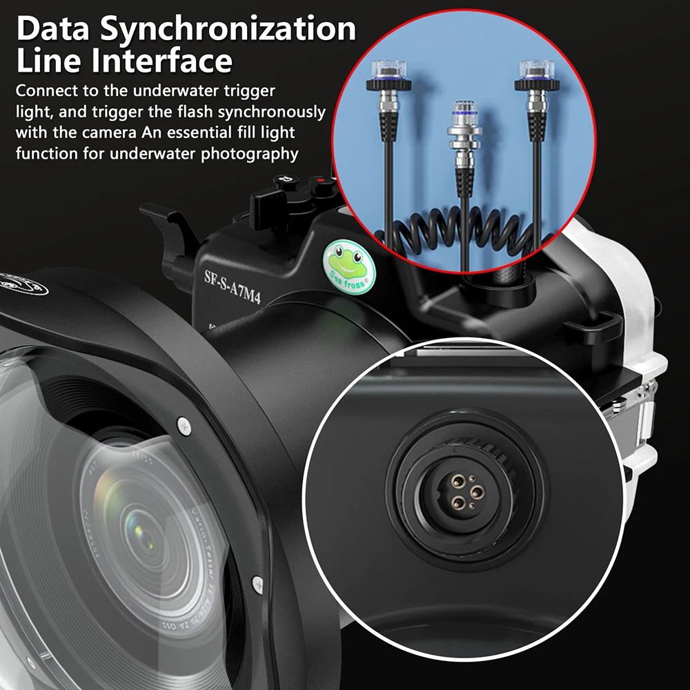 Seafrogs 40M/130FT Underwater Camera Housing Waterproof Case SF-S-A7M4 for Sony