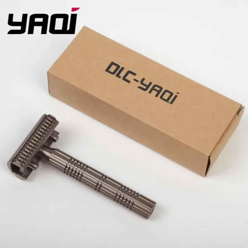 YAQI 보헤미아 316 스테인리스 스틸 조절식 베이스플레이트 남성용 안전 면도기 약 131g, 91mm 핸들 다용도 고품질 면도