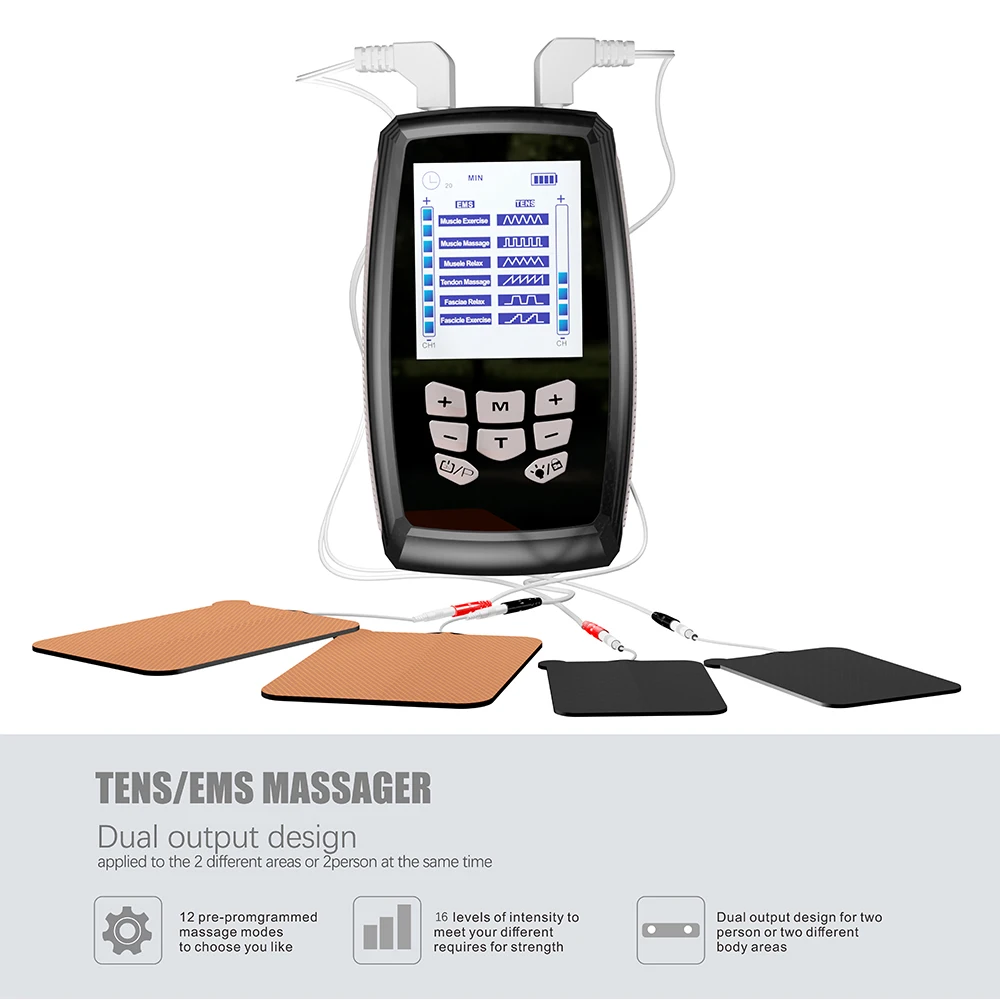 Handheld Electric Massager w/ 12 Massage Modes & 10 Intensity Levels