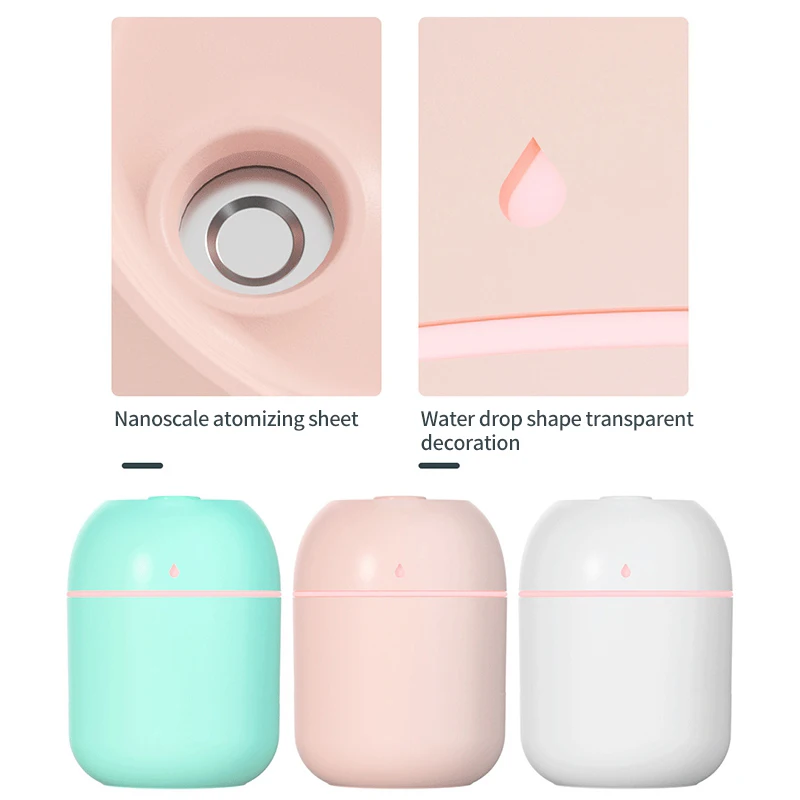 220ml Air Humidifier Fragrance Aroma Diffusers Car Perfume Diffuser Aromatherapy Mist Maker Essential Oil Purifier Lights