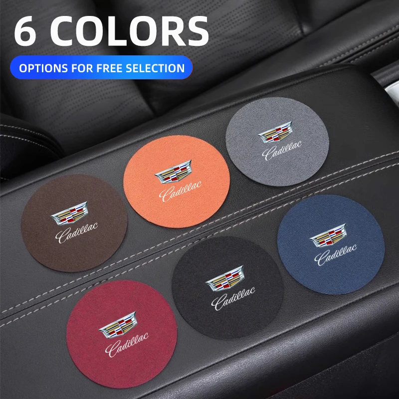 캐딜락 ATS BLS CT4 CT6 CTS ESCALADE STS XLR XT4 XT5 XTS SLS용 자동차 컵홀더 미끄럼 방지 패드 스웨이드 액세서리