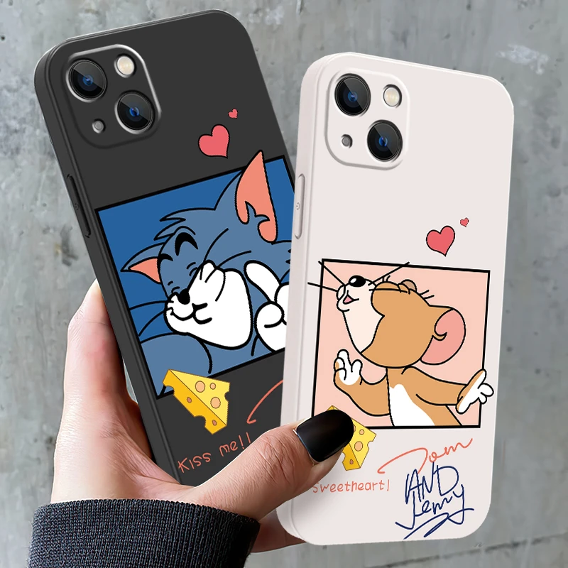 Cat Mouse Phone Case For iPhone 13 12 11 Pro MAX 6 6S 7 8 Plus X XS XR 12 13 Mini SE 2020 Cartoon Soft TPU For iPhone 11 Cover best case for iphone 12 pro max