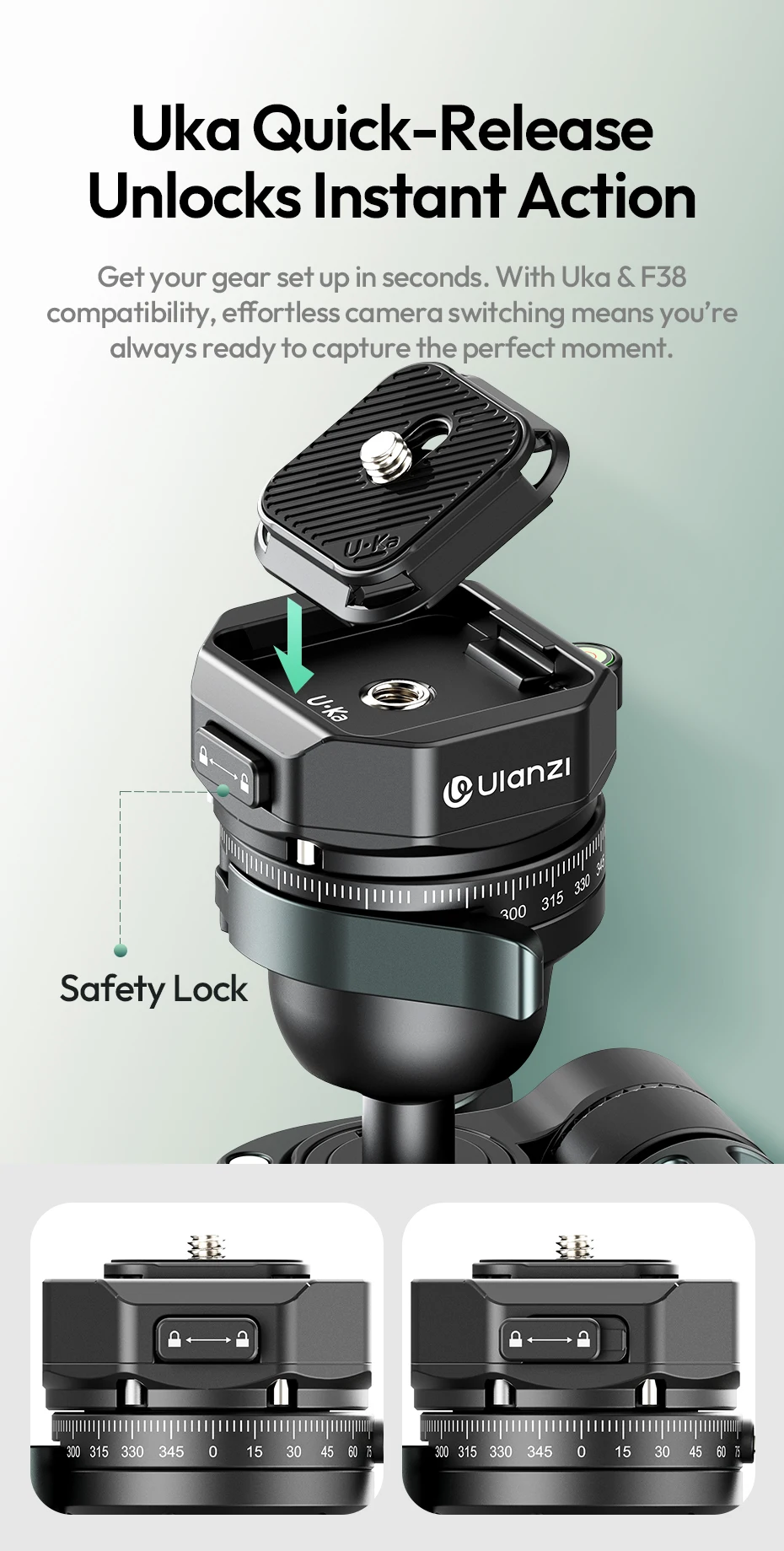 GlideGo Travel Tripod Carbon Fiber Tripod with Dual-Section Center Column for Lo